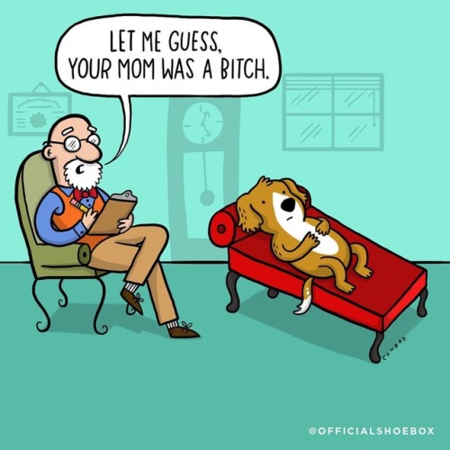 And how does that make you feel? #Cartoon #Therapy #Cockerspaniel #lol