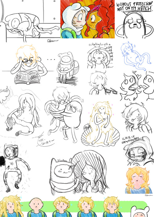 neokasumisty:  27.07.2012Way too many disturbing Finn doodles in one place