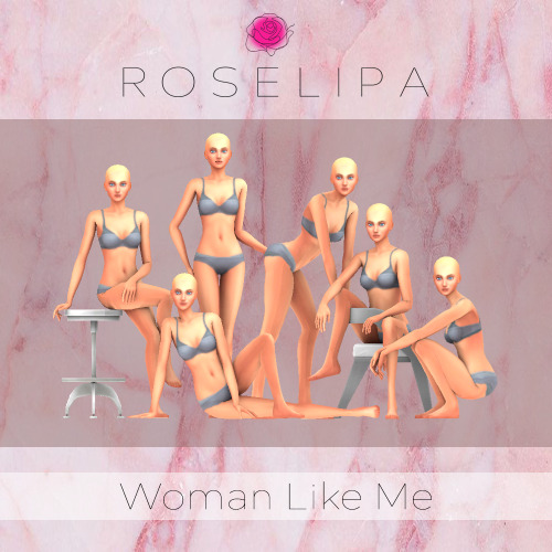roselipaofficial:[ROSELIPA] Woman Like MeAbout this pose pack:In Game Pose♥  2 group poses  for Fema