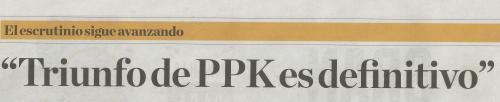  ¿Quién será el próximo presidente del Perú: Keiko o PPK? (El Comercio 7 de Junio de 2016) Farid Mat