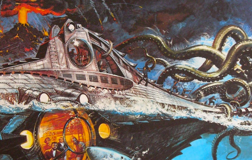 magictransistor:Peter Ellenshaw, 20,000 Leagues Under the Sea (Poster art), American Technicolor, 1