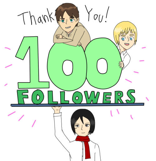 :D Thank you for the 100 followers! 