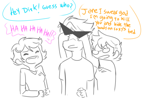 my-friend-the-frog: haha more doodles sometimes dirk pisses jake off and he changes all the furnitur