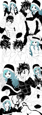 rchella:  a few bunch of gruvia that i try to learn how to draw gray hair on mashima’s style   (✿◕ ‿◕ฺ)ノ))。₀: *゜  