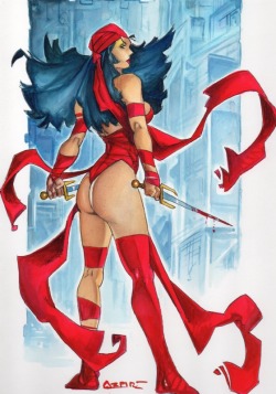 comicbookwomen:  Elektra-Alfonso Azpiri