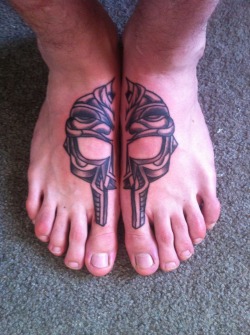 fuckyeahtattoos:  I got this done by Nato (Nacho) in Hamilton, NZ Skinks Tattoo 3 hours MF DOOM