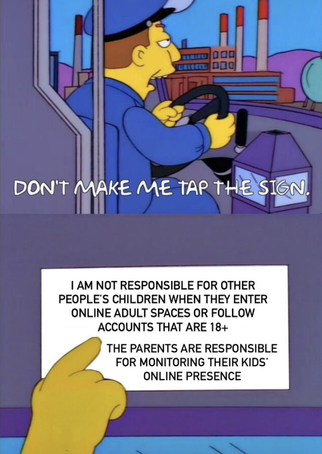 hjbender:heathyr:heathyr:i’m just. very frustrated as an adult on a 17+ app being treated like i’m a little baby who can’t handle adult content or curate my own experience. it’s fucking stupidA really good analogy I read recently:Censorship is