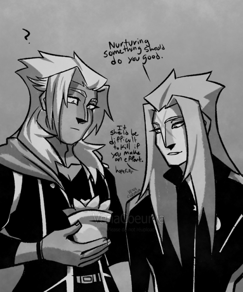 venacoeurva:    More Post-3 Xemnas Got Replica’d and is Trying to be a Redeemable Person (and adopts a succulent) AU -Please do not reupload/edit/use without proper credit, ask first please- 