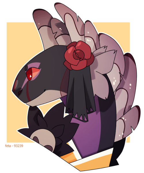 a commission for a user (Moristian) on fr of their beautiful coatl!
