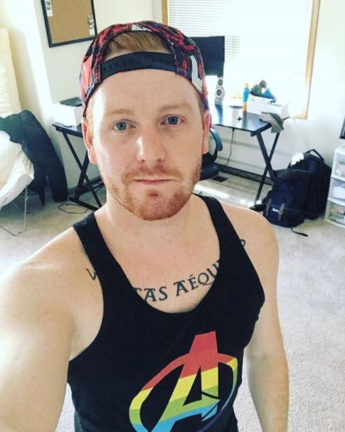 It&rsquo;s avengers time. Model @omalley1415 #maevel #avenegers #gaymarvel #redhead #geektie #ga