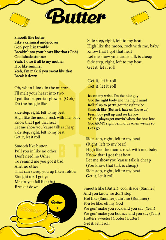 BTS – Butter Lyrics