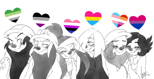 ((Last bit of art for Pride. Of course, my dwarfs can’t be left behind &lt;3 Be Proud of who you are