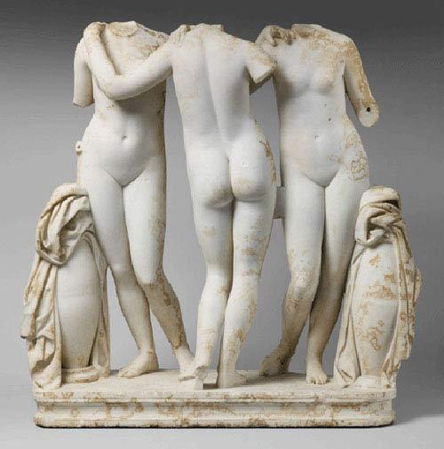 avgustaoktavia:The Three Graces, Roman, imperial period, Second Century AD, copy of a Greek work of 