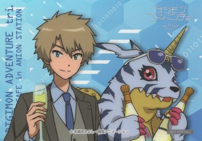 DIGIMON ADVENTURE TRI. – Taichi AGUMON ani-on music cafe CLEAR BROMIDE  POSTCARD