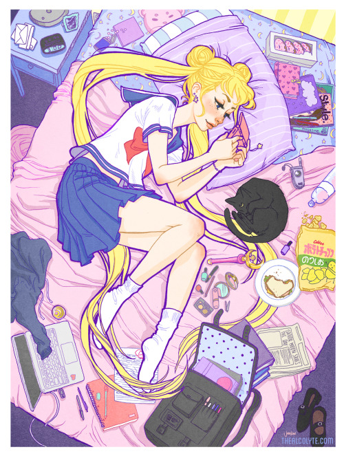 thealcolyte:Sailor Moon! you can purchase small and large prints of this in my shop!                