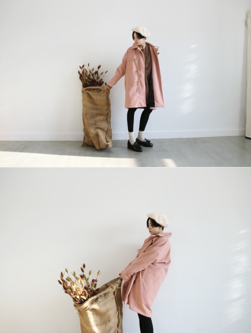 nyn-ja: pink duffle coat, kuchimachi