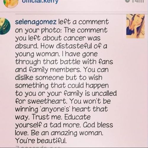 good on her. cancer is nothing to laugh about   plz support cancer research. that is all.