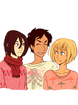 fishbowlvoid:  its still like 80 degrees fahrenheit out right now but i was still compelled to draw SWEATERS  
