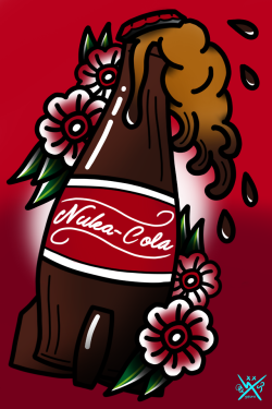 quantumtattooart: Nuka Cola Classic - the official drink of the apocalypse! Available on RedBubble! 