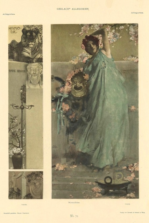 Gerlach’s Allegorien.1898.Komödie.Art by Carl Ederer.(1846-1918).