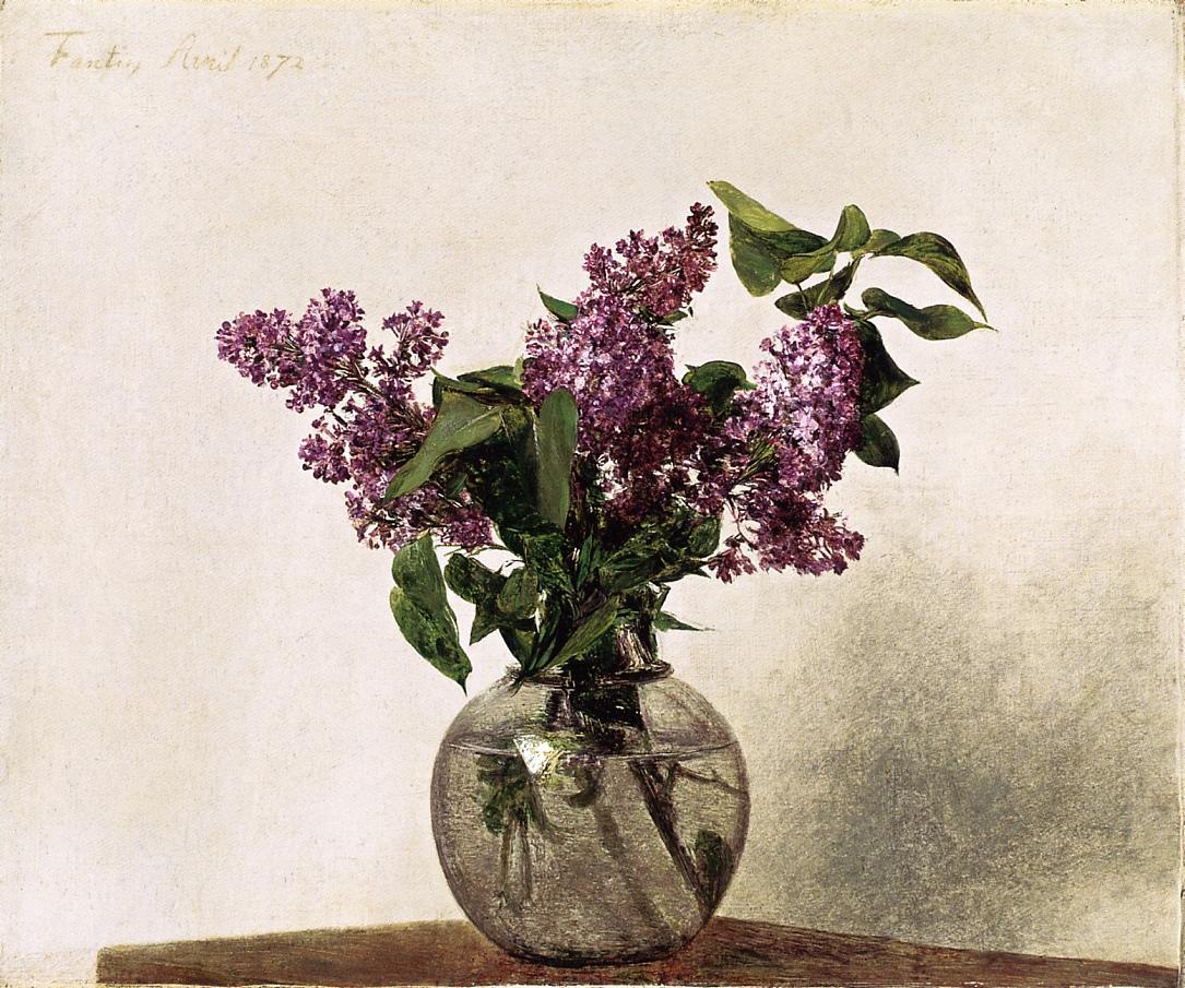 le-desir-de-lautre:  Henri Fantin-Latour (French, 1836-1904), Lilacs, 1872. Oil on