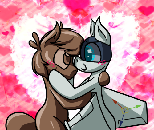 x3youobviouslyloveoctavia:chocolatepony:  pembrokewkorgi:arosu-sama:  alittleofsomethingarts:Lovely Dovely couple number one!chocolatepony and youobviouslyloveoctavia’s Scram are being an adorable OTP~Commissioned by pembrokewkorgi.  BEHOLD!!!!IT’S