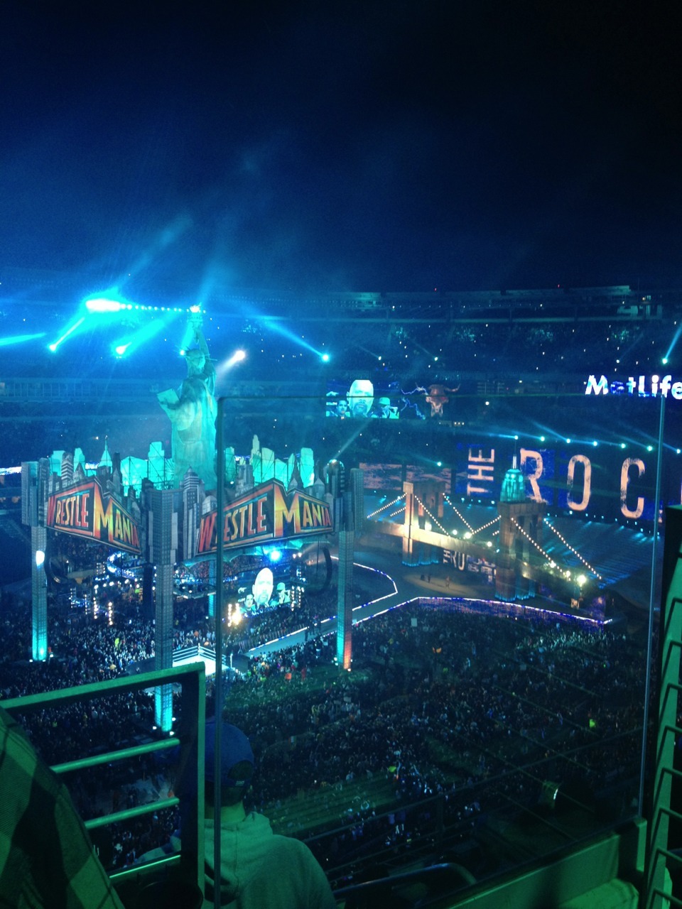 julesername:  A few photos of Wrestlemania from my perspective.  Ah pretty lights!