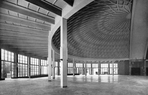 wmud: pier luigi  nervi - exhibition hall, turin, italy, 1948-49