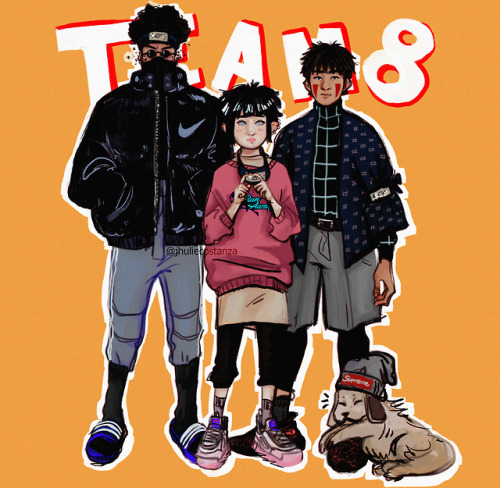 jhuliecostanza: team 8 in streetwear bc theyre the coolest in all of naruto