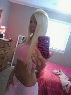 Blonde Bimbo Slut!