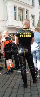 Properly uniformed and labeled, the RUBBER