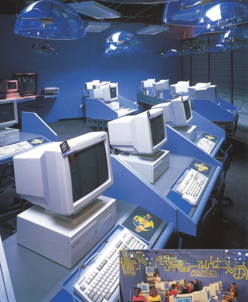 newwavearch90:CYBERPLAY - Kids internet cafe in Orlando, FL (1995)“This store resembles a movie set more than a retail s