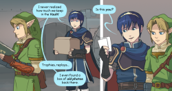 finalsmashcomic:  Retro ChicYou know that feeling when you look back at old photos of yourself and wonder what you were thinking? Well, you’re not alone.(Besides, those are two different Links! What’s your excuse, Marth?!)Full image version