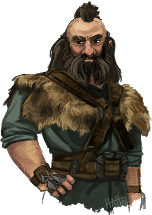 hattedhedgehog:Conveniently, since they’re Dwarves they’d look pretty much the same rega