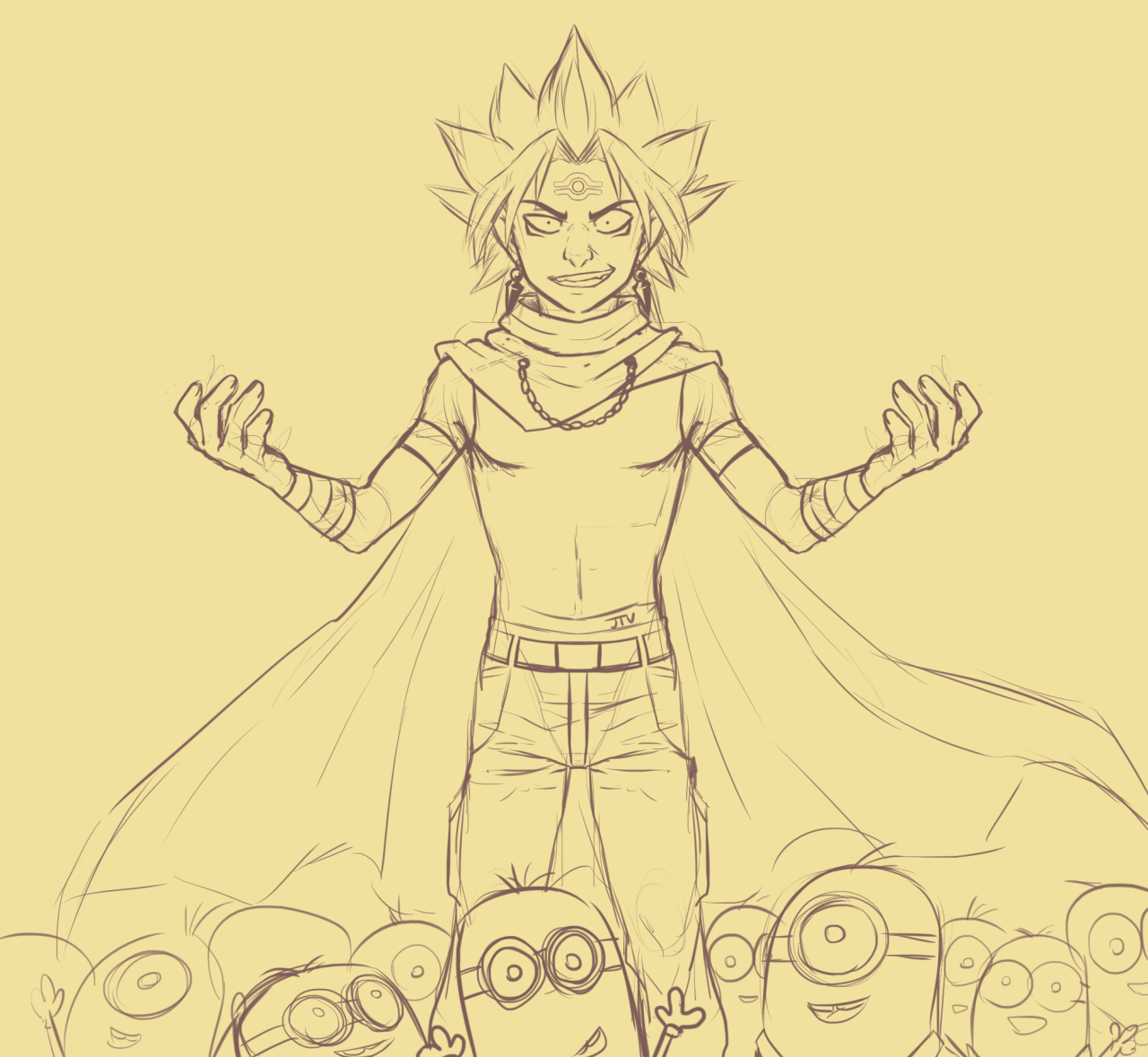 jackthevulture:  makanix​ once suggested an  AU where Yami Marik is surrounded