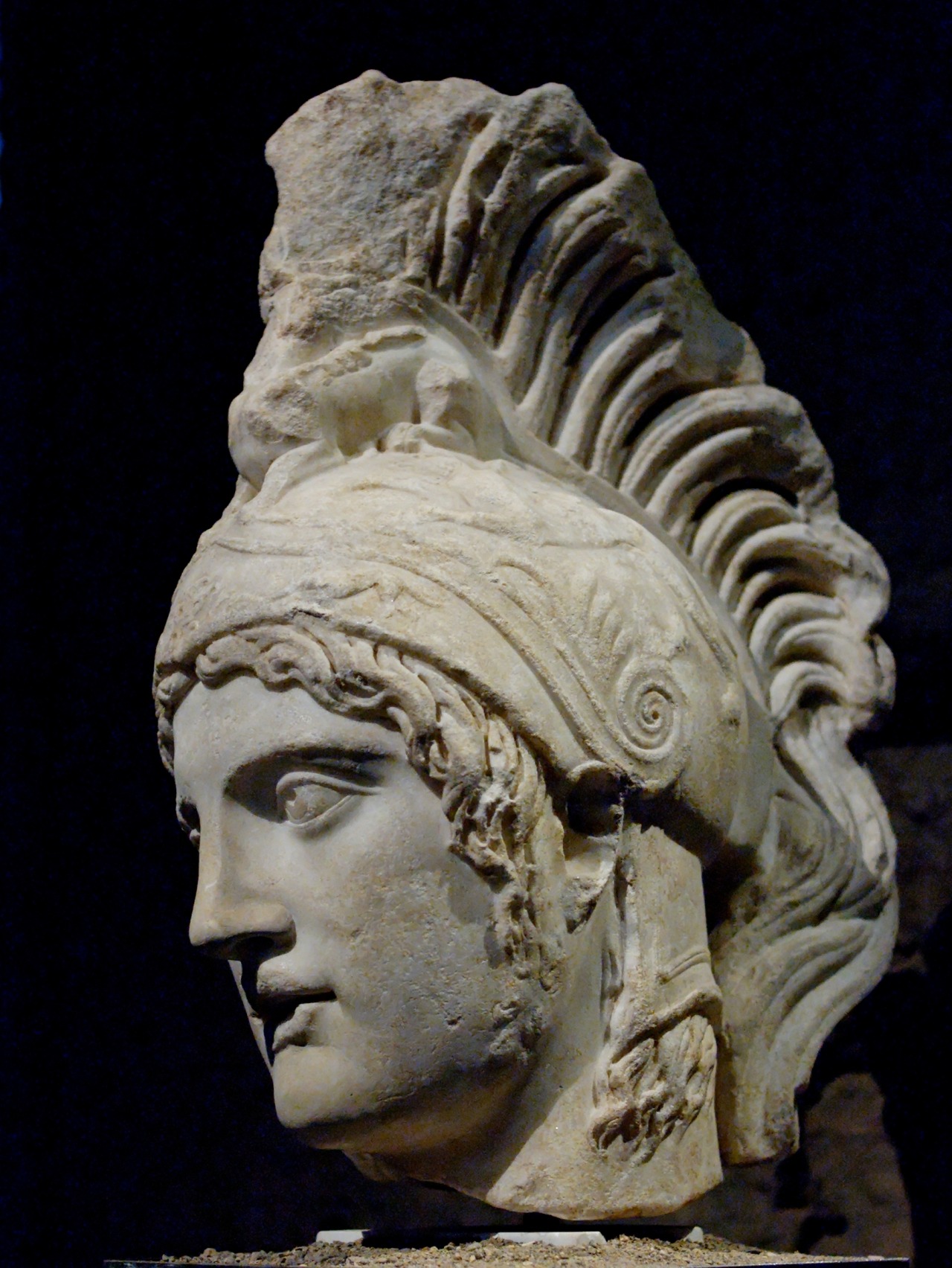 lionofchaeronea: The head of Ares/Mars.  Roman copy (early 3rd cent. CE) after a