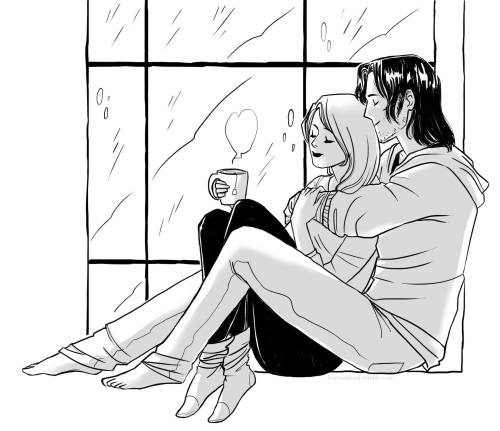 burninblood:  rainy fall day and cosy BuckyNat