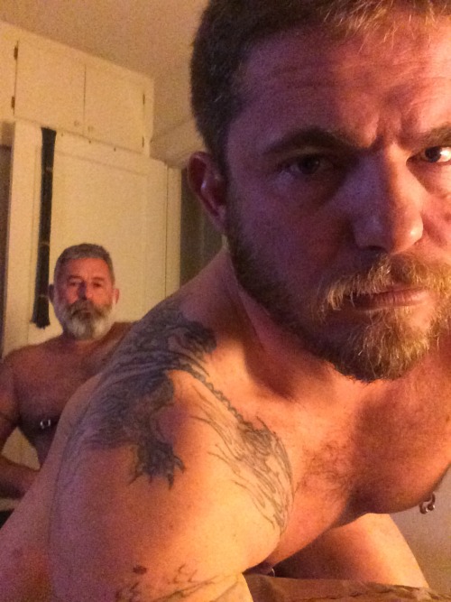 daddyandcubby:  Daddy taking care of his son  #daddyandcubby #dadandson