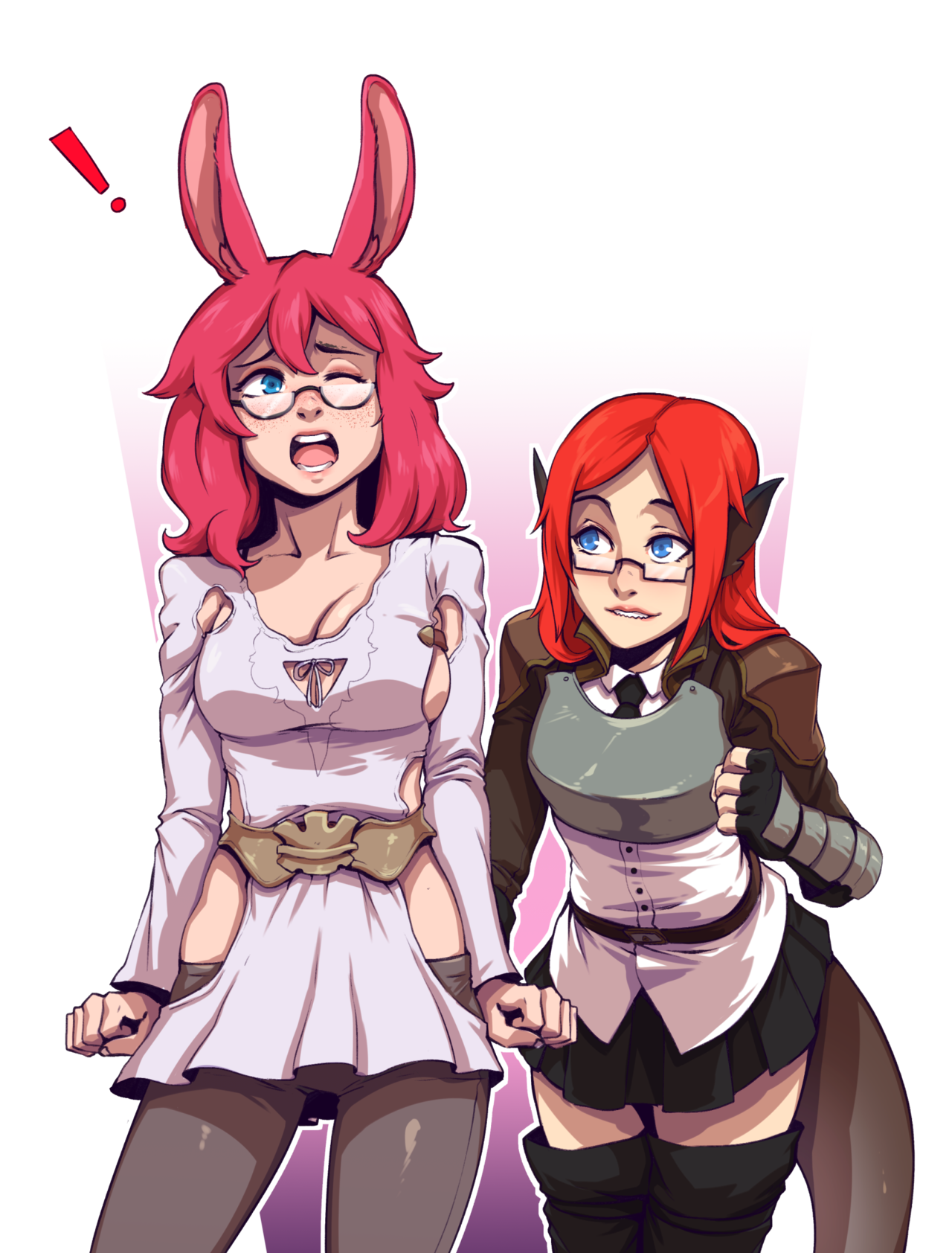 d-rex-art:Commission for Blake &amp; Pockets of their BnFworld girls Maena &amp;