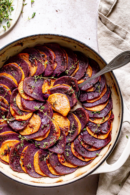 Browned Butter Bourbon Skillet Sweet Potatoes