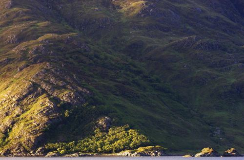 A Chiste Dubh and the north shore of Loch Hourn, from Knoydart.