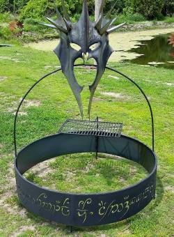 thefabulousweirdtrotters:    A One Ring Fire Pit To Rule Them All  Please follow us on Twitter https://twitter.com/FabulousWeird