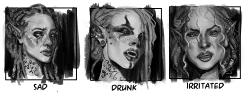 March wips expression challenge I aim to finish, and a harder piece I very much doubt I will but tbh