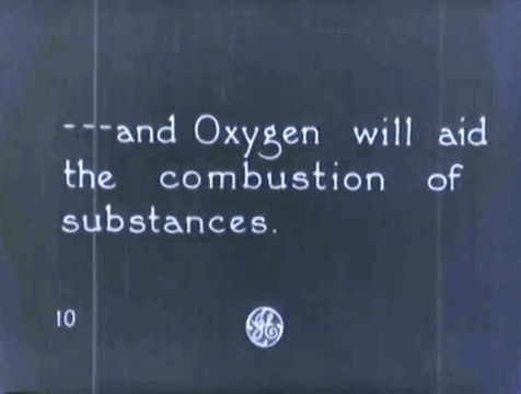 jtotheizzoe:  generalelectric:  Hydrogen and oxygen gases are produced using electrolysis in “Beyond The Microscope”, a science film about atoms made by GE in 1922.   These old films that GE has been putting on their Tumblr tell me that they basically