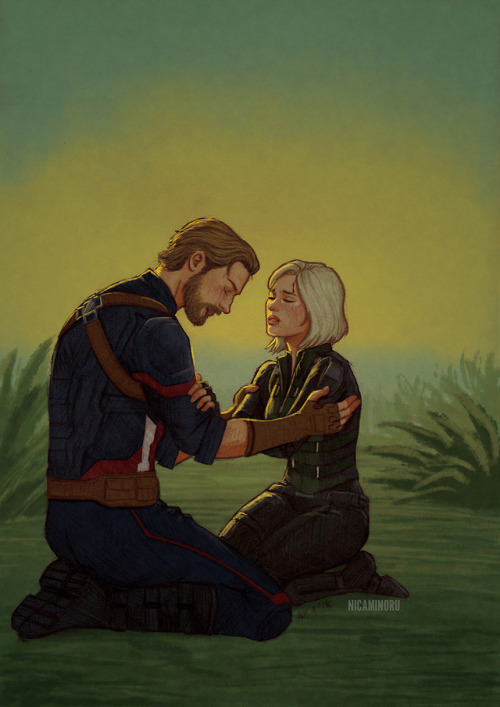 thingsfortwwings: nicaminoru:btw why the heck did i do this [Image: Steve Rogers and Natasha Romanof