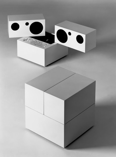 Mario Bellini, Brionvega Totem, RR130 HiFi set, 1970. Italy. Photo: Alberto Fioravanti. Review Domus