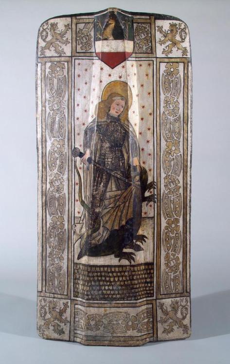 Bohemian pavis (shield), circa 1430.from The Hermitage Museum