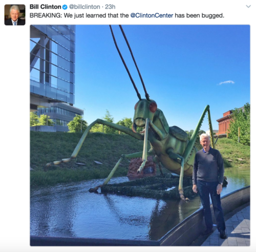 joebidensanonymous:In honor of an exhibit called “Xtreme Bugs” opening at the Clinton Center, Bill C