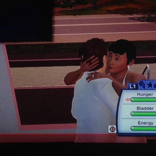 ihateyourpettyness: My Sims Characters All Lovey Dovey And Shit ✨
