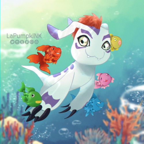 I love all marine things and I adore Gomamon! I’m looking forward to seeing him in the new ani